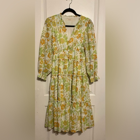 SundayUp Grandma core Floral Dress 70s Style SZ Small - Picture 7 of 8